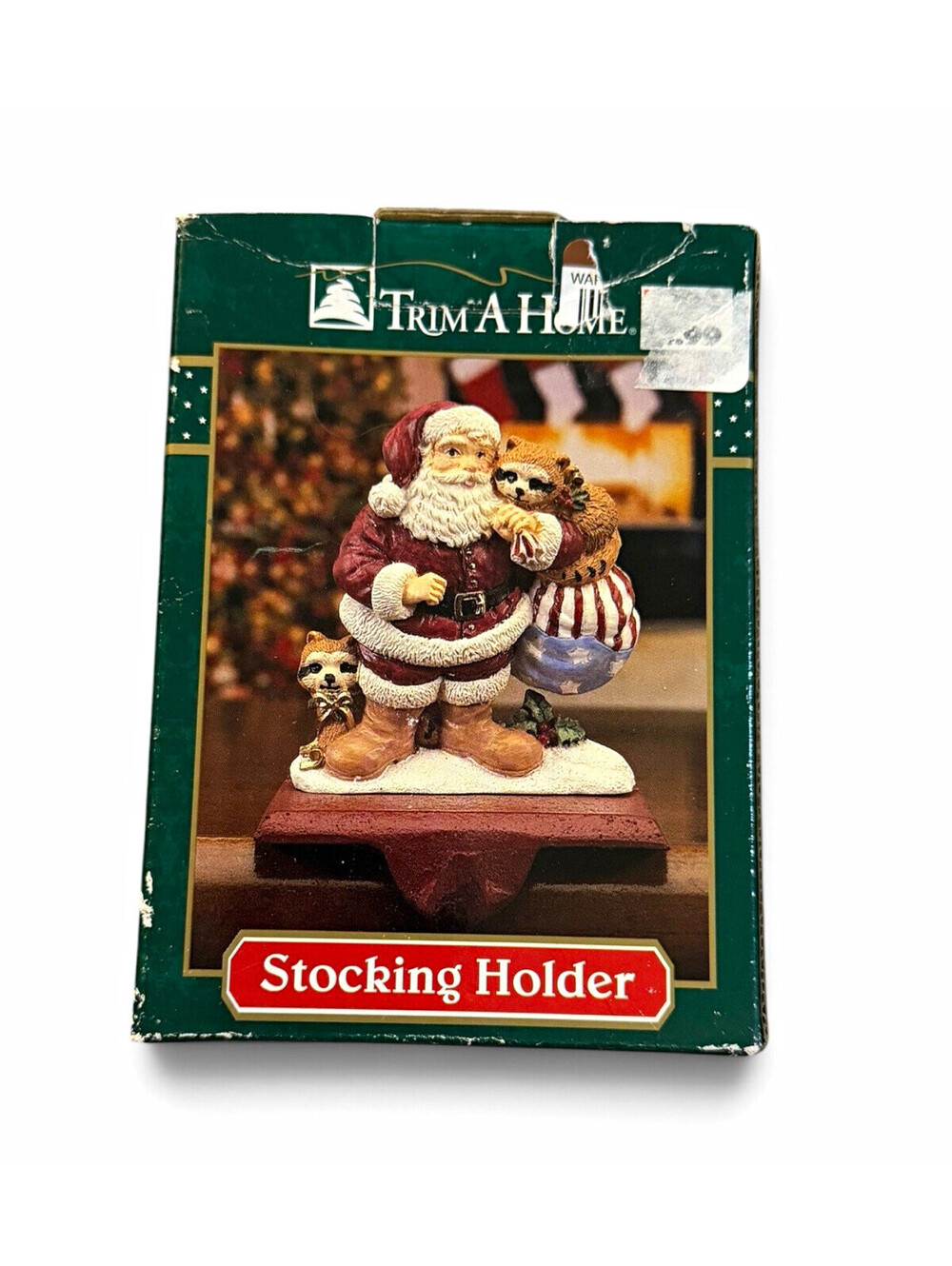 Trim A Home Santa Claus Christmas Theme Stocking Hanger Holder for Christmas